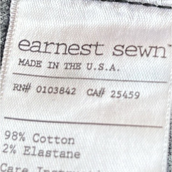 Earnest Sewn Dark Wash Harlan Mid Rise Straight Leg Jeans size 27 - Picture 15 of 15